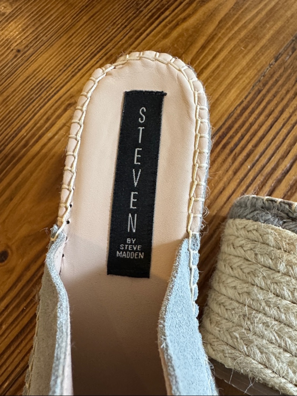 Steven By Steve Madden Suede Espadrille Slip-On Mules NWOT Size 6 - Picture 3 of 5